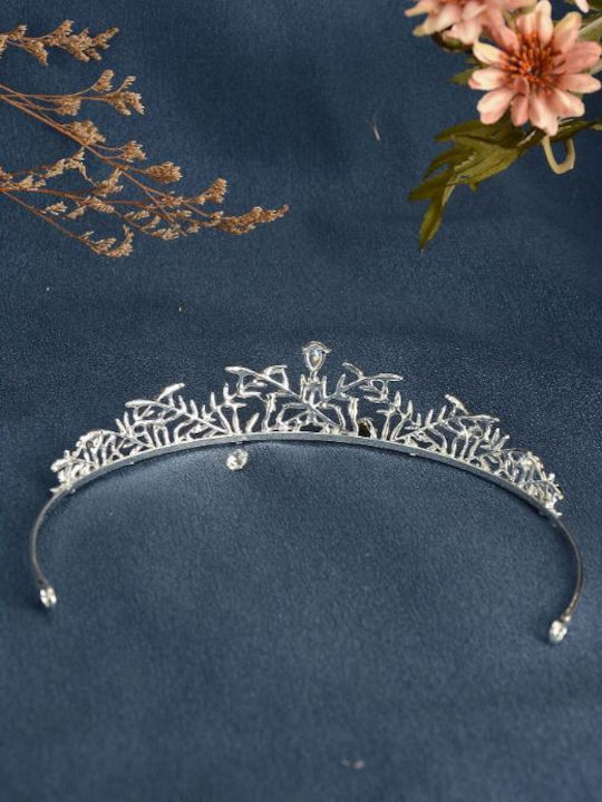 Νυφική Τιάρα Μαλλιών Strass Cubic Zirconia Decor 6475