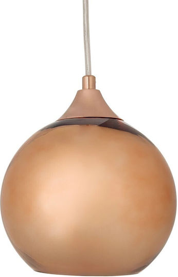 GloboStar Candela Copper Ball Pendant Ceiling Light with E27 Socket 15x15x13cm