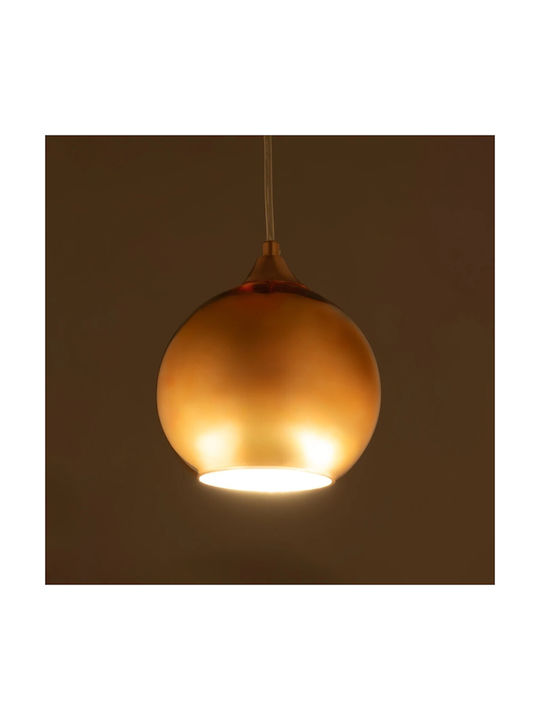 GloboStar Candela Κρεμαστό Φωτιστικό Χάλκινο με Ντουί E27 15εκ.