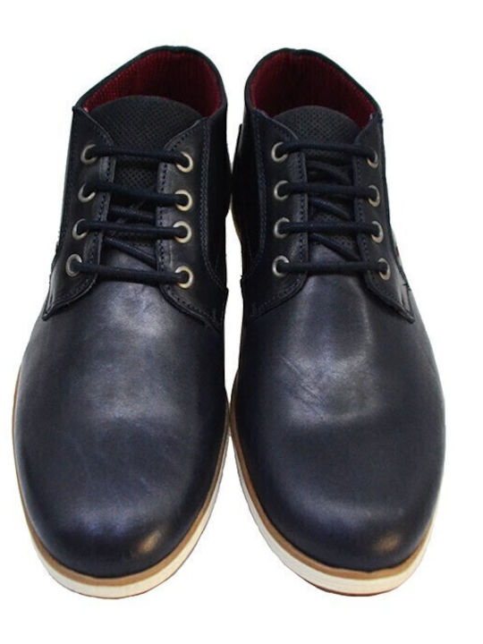 Leather Blue Chelsea Boots