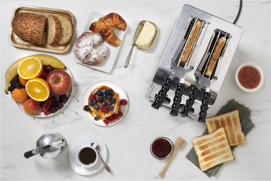 Milan Toast Profesională Prăjitor de Pâine Pop-Up 1.37kW