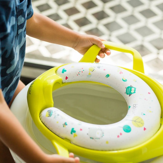 Bbluv Toddler Toilet Seat with Handles and Pink Cushion
