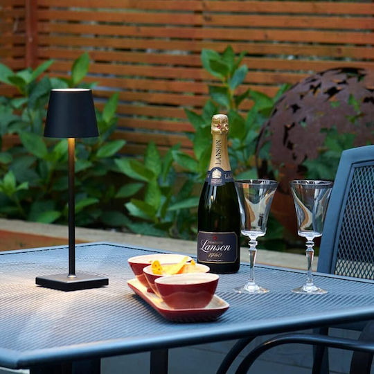 Rechargeable Table Lamp LED with Black Shade and Base
