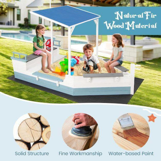 Costway Sandkasten Spielzeug Beige