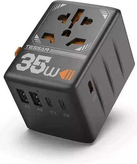 Tessan Universal Plug Adapter