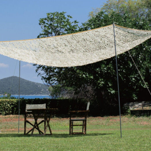 Home & Camp Parachute Rectangular Camouflage Net Gray With Hoop 2x3m