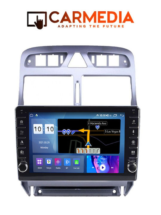 Carmedia Car Audio System for Peugeot 307 2001-2008 (Bluetooth/USB/WiFi/GPS/Apple-Carplay/Android-Auto) with Touch Screen 9"