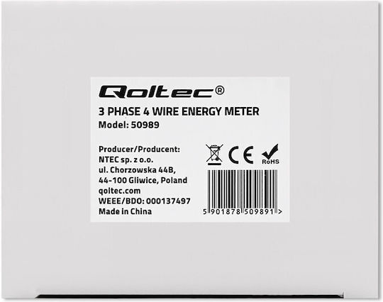 Qoltec Qoltec Elektrische Messgeräte Digital Schiene Dreiphasig