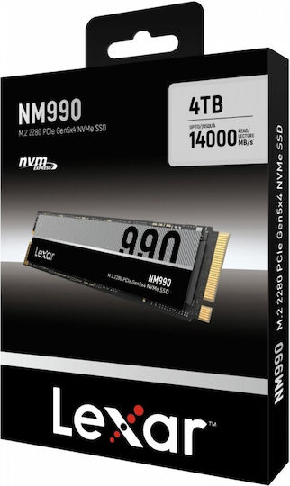 Lexar NM990 SSD 4.1TB M.2 Type with PCI Express 5.0 Connection