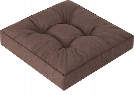 Waterproof Garden Chair Cushion with Backrest Brown