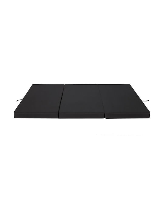 Black Sunbed Cushion with Backrest