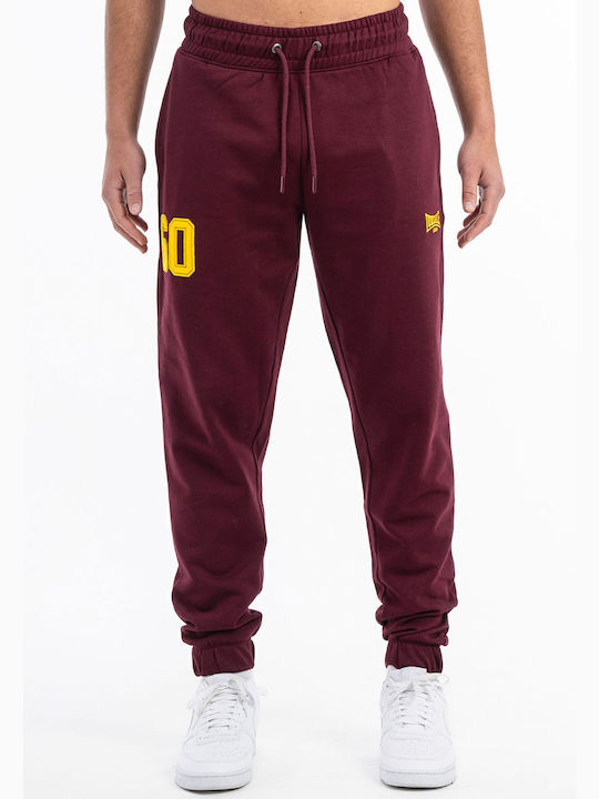 Παντελόνι Φόρμας με Λάστιχο Oxblood/yellow