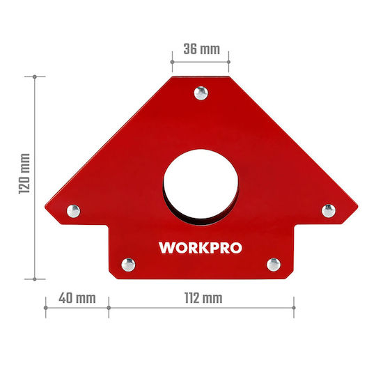 Schweißmagnet 125mm 5" 4 Positionen Wp232047 Workpro Karte