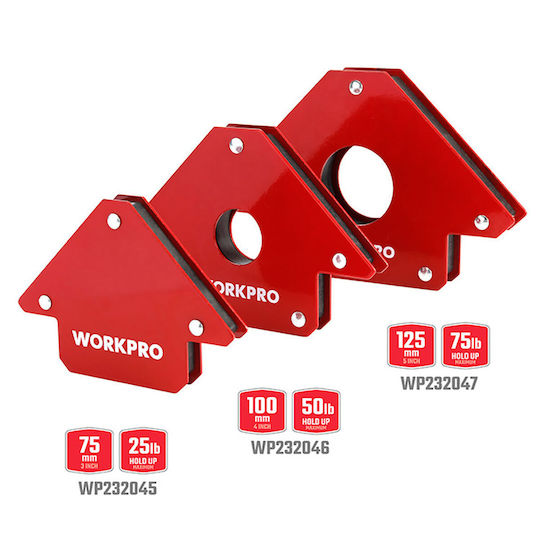 Schweißmagnet 125mm 5" 4 Positionen Wp232047 Workpro Karte