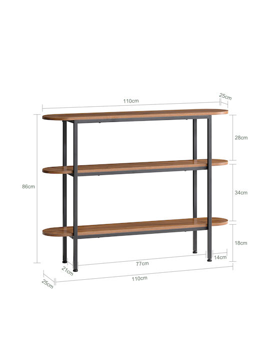 Console Table Wood & Metal L110xW25xH86cm