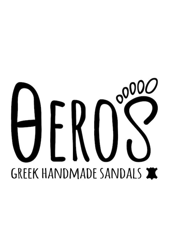 Theros Greek 100% Leather Handmade Sandal Code Parallel Metallic Tricolor
