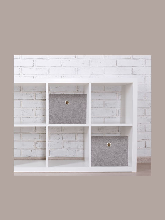 Relaxdays Καλάθι Αποθήκευσης Υφασμάτινο Γκρι 16x20.5x25cm 2τμχ