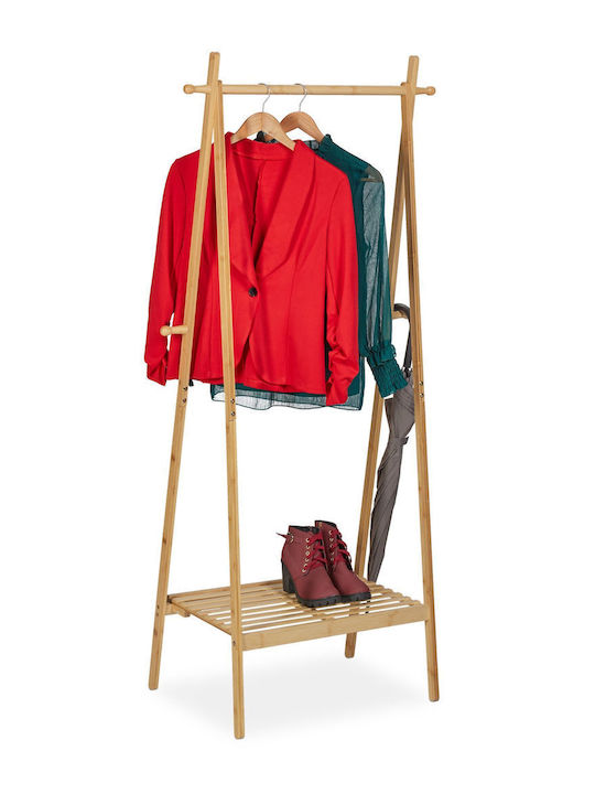 Relaxdays Cuier de podea din Bambus Bej 160x74cm