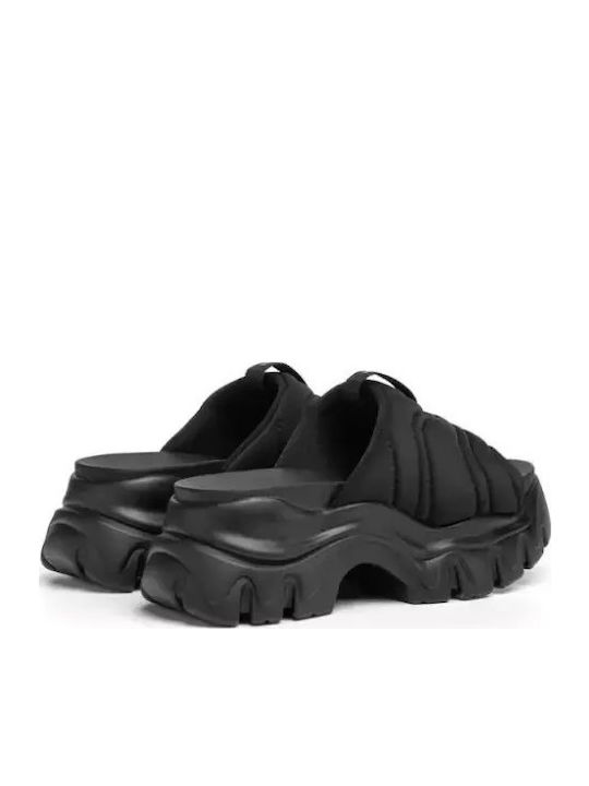 Platforme dama în Tip Παντόφλα Negră