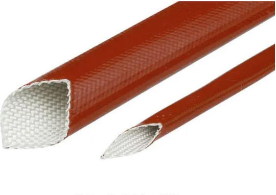 Kabel Schutzvorrichtungen Glasfaser Hochtemperaturbeständig 105°C PVC-Beschichtung Ø10mm Rote 1 Meter
