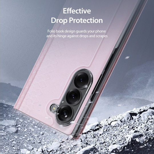 Dux Ducis Bril Series Buchen Sie Leder / Synthetisches Leder / Kunststoff Rosa (Galaxy Z Fold7)