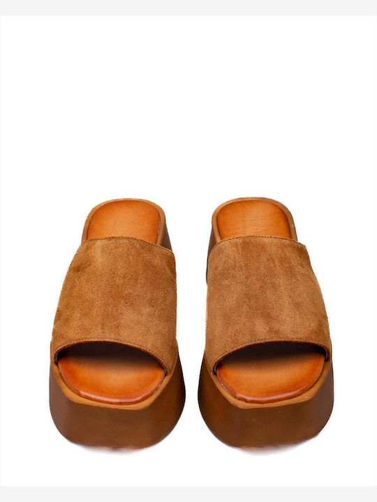 Damenplattformen Mules Zakro Collection 0028 Tabac Braun