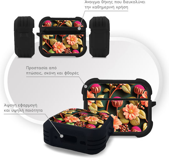 Sonique 3d Flower Series Калъф в Оранжев цвят за Apple AirPods Pro