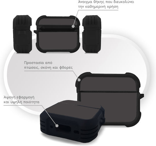 Sonique Colorbloc Series Hülle Silikon in Gray Farbe für Apple AirPods Pro