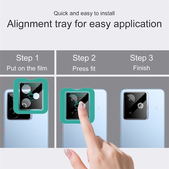 Imak Camera Protection Tempered Glass Black for the Realme GT 7 5G, GT 7T 5G