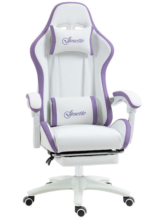 Vinsetto 921-618V02WT Геймърски стол с подлакътник Бял
