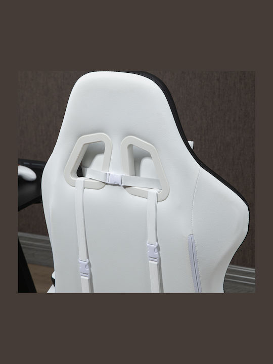 Vinsetto 921-618V01WT Gaming Chair with Footrest White