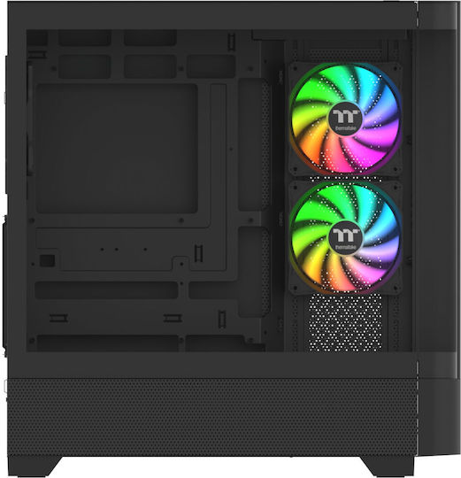 Thermaltake View 290 TG Gaming Mikro-Turm Computergehäuse mit Seitenfenster und RGB-Beleuchtung Schwarz