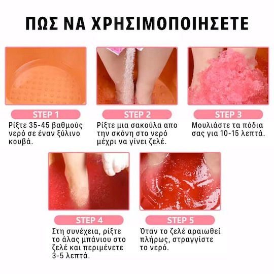 Set 2 Steps Crystal Jelly Pediküre Spa 50+50g Premium Qualität Mango