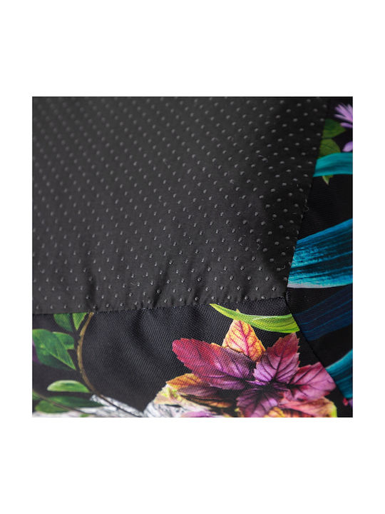 Garden Chair Cushion with Backrest Multicolour Leaf