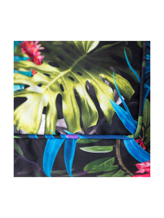 Garden Chair Cushion with Backrest Multicolour Leaf
