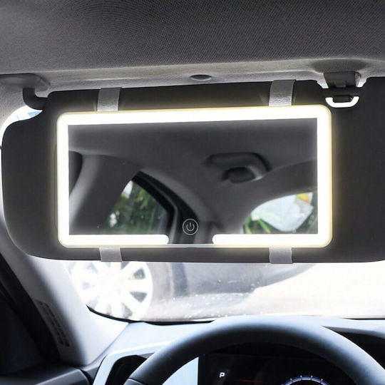 Rechargeable Car Sun Visor Mirror Adjustable Lighting Touch Screen 23.5×12.7cm W17899