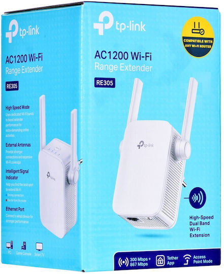 TP-LINK RE305 v1 WiFi Extender Dual Band (2.4 & 5GHz) 1200Mbps