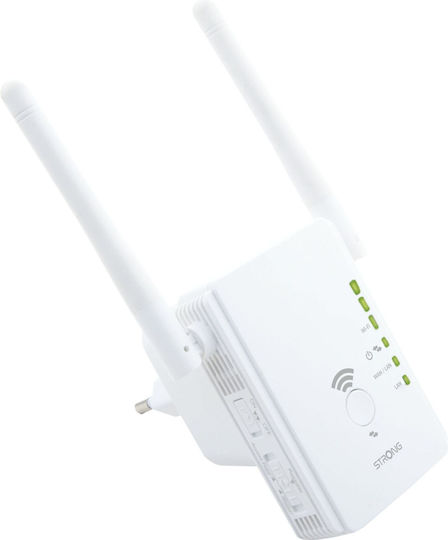 Strong 300V2 v2 WiFi Extender Single Band (2.4GHz) 300Mbps με 2 Ethernet