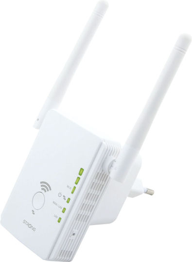 Strong 300V2 v2 WiFi Extender Single Band (2.4GHz) 300Mbps με 2 Ethernet