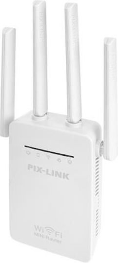 Pix-Link LV-WR09 WiFi Extender Single Band (2.4GHz) 300Mbps White