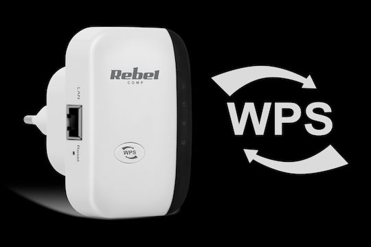 Rebel KOM1030 WiFi Extender Single Band (2.4GHz) 300Mbps