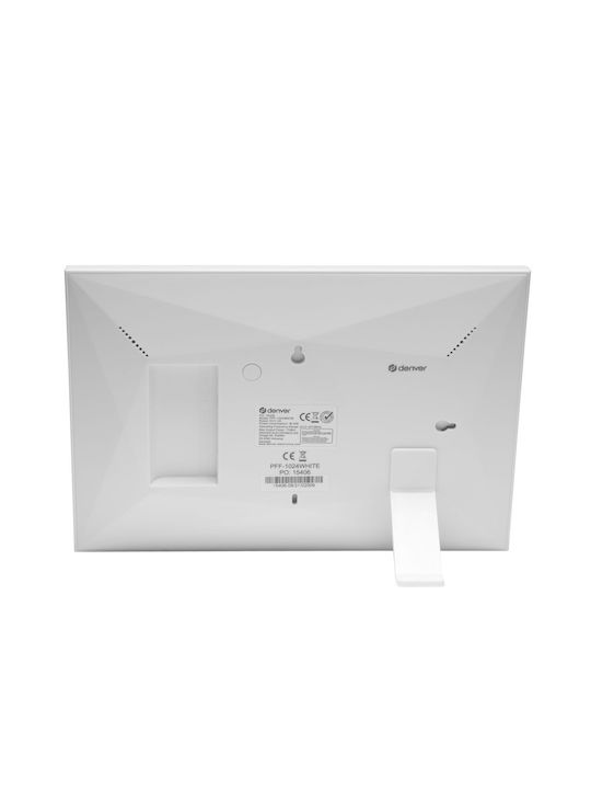 Denver Frameo PFF-1024 Digital Photo Frame with Touch Screen 10.1" Resolution 1280x800 with WiFi White PFF-1024WMK2
