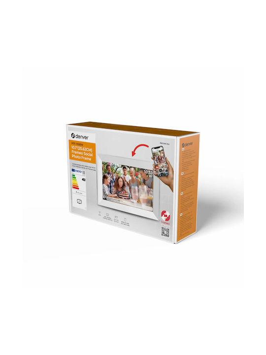 Denver Frameo Pff-1026 Ψηφιακή Κορνίζα 10.1" Ανάλυσης 1280x800 Λευκή 119101040490