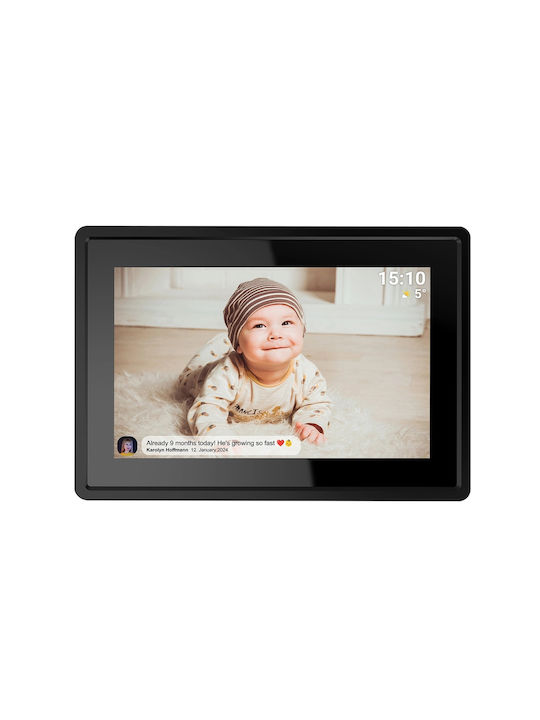 Denver PFF-1021 Digital Photo Frame with Touch Screen 10.1" Resolution 1280x800 with WiFi Black 119101040190