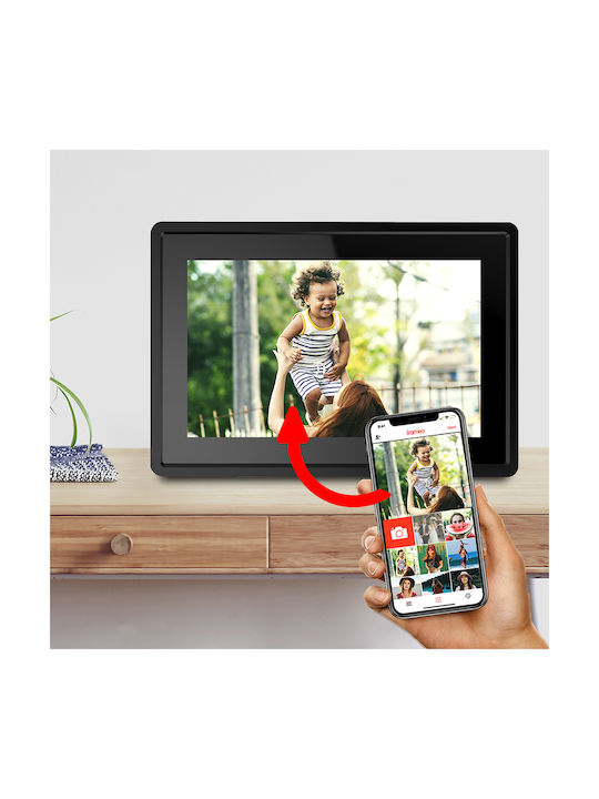 Denver PFF-1021 Digital Photo Frame with Touch Screen 10.1" Resolution 1280x800 with WiFi Black 119101040190