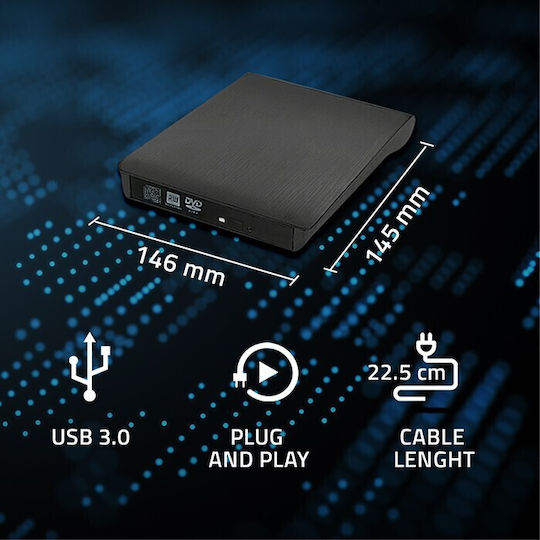 Qoltec External USB 3.0 9.5mm SATA Optical Drive Case