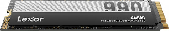 Lexar NM990 SSD 1TB M.2 Type with PCI Express 5.0 Connection LNM990X001T-RNNNG