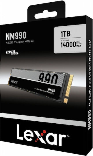 Lexar NM990 SSD 1TB M.2 Type with PCI Express 5.0 Connection LNM990X001T-RNNNG