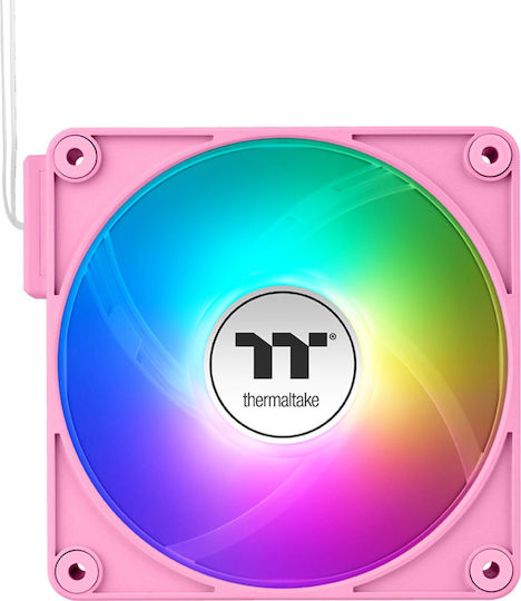 Thermaltake CT120 EX Обратен Перка Вентилатор за Кутия (2000rpm / 65.82cfm) с ARGB Осветление и Свързване 3-Pin / 4-изводна ШИМ 3 бр Розови