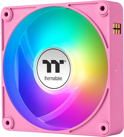 Thermaltake CT140 EX Reverse Blade Case Fans with ARGB Lighting and Connection 3-Pin / 4-Pin PWM Pack of 3 Pink